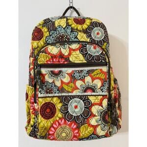 Vera Bradley Large Flower Shower Campus Travel Backpack